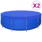 Couvertures de piscine 2 pcs pe ronde 540 cm 90 g/m²