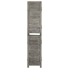Cloison de séparation 4 panneaux gris 143x166 cm bois solide