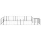 Chenil extérieur cage enclos parc animaux chien 22,99 m² acier noir
