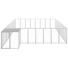 Chenil extérieur cage enclos parc animaux chien argenté 25,41 m² acier  02_0000259