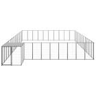 Chenil extérieur cage enclos parc animaux chien 37,51 m² acier noir  02_0000529