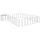 Chenil extérieur cage enclos parc animaux chien argenté 25,41 m² acier  02_0000260