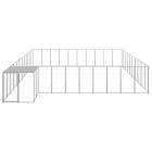Chenil extérieur cage enclos parc animaux chien argenté 31,46 m² acier  02_0000268
