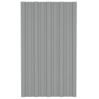 Panneaux de toiture 36 pcs acier galvanisé gris 80x45 cm