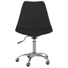 Chaise pivotante de bureau noir tissu