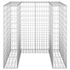 Mur en gabion pour poubelle acier galvanisé 110x100x110 cm