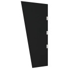 Panneau latéral d'auvent de porte noir 50x100 cm verre trempé