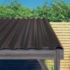 Panneaux de toiture 36 pcs acier enduit de poudre brun 80x36 cm
