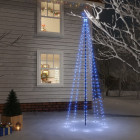  Sapin de Noël avec piquet Bleu 310 LED 300 cm
