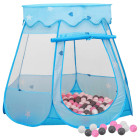 Tente de jeu pour enfants avec 250 balles bleu 102x102x82 cm
