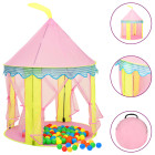 Tente de jeu pour enfants avec 250 balles rose 100x100x127 cm