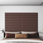 Panneaux muraux 12 pcs marron 90x15 cm similicuir 1,62 m²