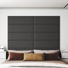 Panneaux muraux 12 pcs gris 90x30 cm similicuir 3,24 m²