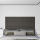 Panneaux muraux 12 pcs gris foncé 90x15 cm velours 1,62 m²