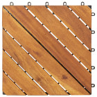 Tuiles de terrasse 30 pcs marron 30x30 cm bois massif d'acacia