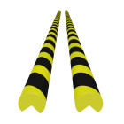 Protecteurs d'angle 2 pcs jaune et noir 4x4x104 cm pu