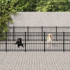 Chenil d'extérieur pour chiens acier 28,23 m²