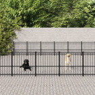 Chenil d'extérieur pour chiens acier 59,28 m²