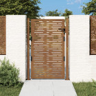Portail de jardin 105x155 cm acier corten conception de carré