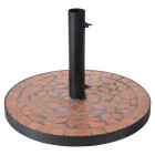 Socle de parasol design terra mosaic noir et orange