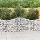 Paniers à gabions arqués 13 pcs 200x30x80/100 cm fer galvanisé