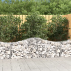 Paniers à gabions arqués 2 pcs 200x50x60/80 cm fer galvanisé