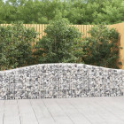 Paniers à gabions arqués 7 pcs 400x30x60/80 cm fer galvanisé