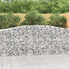 Paniers à gabions arqués 6 pcs 400x50x100/120 cm fer galvanisé