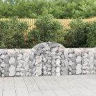 Paniers à gabions arqués 8 pcs 200x30x80/100 cm fer galvanisé