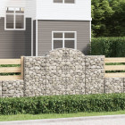 Paniers à gabions arqués 9 pcs 200x30x120/140 cm fer galvanisé