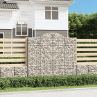 Paniers à gabions arqués 8 pcs 200x50x180/200 cm fer galvanisé