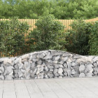 Paniers à gabions arqués 9 pcs 400x50x60/80 cm fer galvanisé