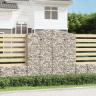 Panier de gabions arqué 200x30x200/220 cm fer galvanisé