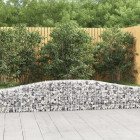 Panier de gabions arqué 400x30x40/60 cm fer galvanisé