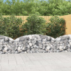 Panier de gabions arqué 200x30x60/80 cm fer galvanisé