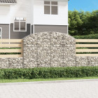 Panier de gabions arqué 200x30x140/160 cm fer galvanisé