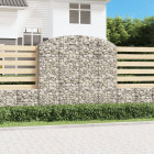 Panier de gabions arqué 200x30x180/200 cm fer galvanisé