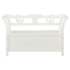 Banc blanc 107x45x75,5 cm bois de sapin solide