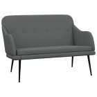 Banc gris foncé 110x76x80 cm tissu