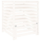 Composteur blanc 82,5x82,5x99,5 cm bois massif de pin