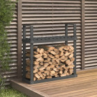 Support pour bois de chauffage gris 110x35x108,5 cm bois de pin