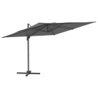 Parasol déporté avec mât en aluminium 400x300 cm - Couleur au choix