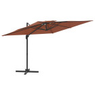 Parasol cantilever à double toit 400 x 300 cm - Couleur au choix