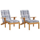 Coussins de chaise longue lot de 2 tissu oxford - Couleur au choix