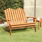 Banc de jardin adirondack 126 cm bois massif d'acacia