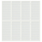 Cloison de séparation pliable 4 panneaux 160x170 cm blanc