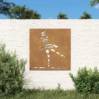 Décoration murale jardin 55x55 cm motif de danseuse de ballet