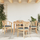 Ensemble à dîner de jardin 5 pcs bois de teck massif