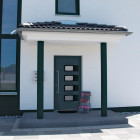 Porte d'entrée anthracite 110x210 cm aluminium et pvc