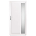 Porte d'entrée blanc 108x208 cm pvc